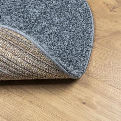 VidaXL Vloerkleed pamplona shaggy hoogpolig modern ø 240 cm blauw - thumbnail