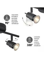 Home sweet home LED opbouwspot Cilindro 2L - zwart - thumbnail