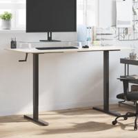 Zit-sta bureauframe (94-135)x60x(70-114) cm staal zwart - thumbnail
