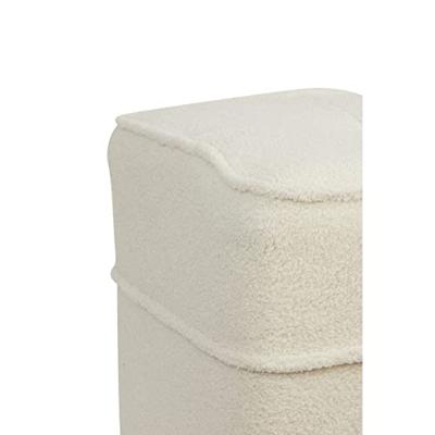 Light & Living Poef 'Kiki' Teddy, kleur Wit