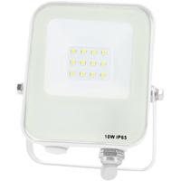 LED Bouwlamp 10W IP65 - Koud Wit 6500K - Aluminium Mat Wit - thumbnail