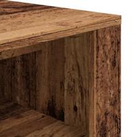 Schoenenbank 100x35x45 cm bewerkt hout oud houtkleurig - thumbnail