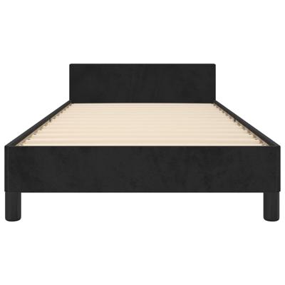 Bedframe zonder matras 100x200 cm fluweel zwart