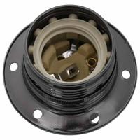 Lamphouders 2 st glanzend zwart E27 - thumbnail