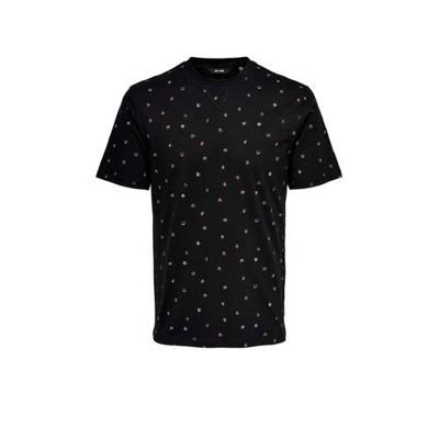 ONLY & SONS T-shirt Malik van biologisch katoen zwart