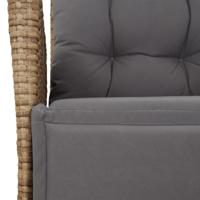 9-delige Tuinset met kussens poly rattan gemengd beige - thumbnail