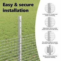 VidaXL Hek met paal zilver 0,5 x 10 m staal - thumbnail