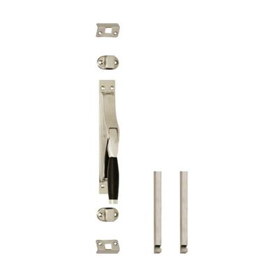 Set pomp-espagnolet Ton 222 inclusief stangenset 2x 1250mm nikkel mat/ebbenhout