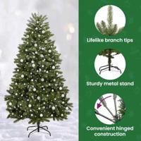 VidaXL Kunstkerstboom met 300 led groen 240 cm pvc en metaal - thumbnail