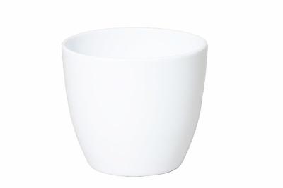 Floran bloempot boule 19,5x17 cm wit
