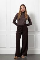 Studio Anneloes Lexie Waffle Trousers 13254 Broek 8700 Espresso - thumbnail