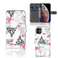 Apple iPhone 11 | Telefoonhoesje | Met pasjeshouder | Flamingo Triangle - thumbnail