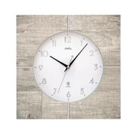AMS F5547 Wandklok zendergestuurd hout 34 cm - thumbnail