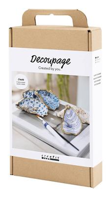 Creativ Company Hobbyset decoupage, oesterschelpen, blauw, 1 doos