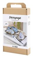 Creativ Company Hobbyset decoupage, oesterschelpen, blauw, 1 doos - thumbnail
