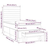 Boxspring met matras fluweel donkergroen 90x190 cm - thumbnail
