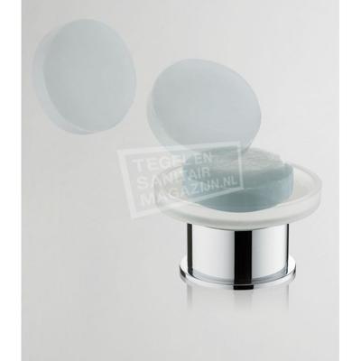 Xellanz Ida vrijstaande glazen zeepschaal chroom