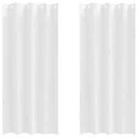 VidaXL Zwart-out gordijnen met ringen 2 pcs puur wit 225 x 140 cm - thumbnail