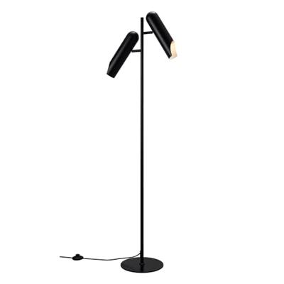 Vloerlamp zwart verstelbare kappen GU10 fitting Rochelle 145 cm