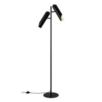 Vloerlamp zwart verstelbare kappen GU10 fitting Rochelle 145 cm - thumbnail