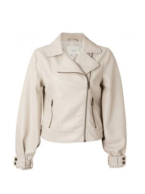 Pu biker jacket shifting sand