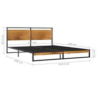 Bedframe metaal 140x200 cm - thumbnail