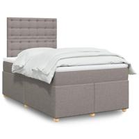 Boxspring met matras stof taupe 120x190 cm - thumbnail