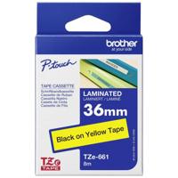 Labeltape Brother P-touch TZe-661 standaard 36mm zwart op geel - thumbnail