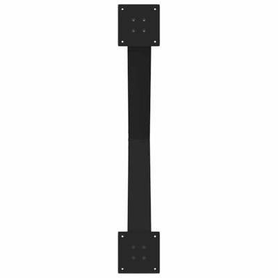 Eettafelpoten 3 st X-vormig 90x(72-73) cm staal zwart