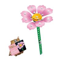 Lobbes Metalen bouwset roze bloem - thumbnail