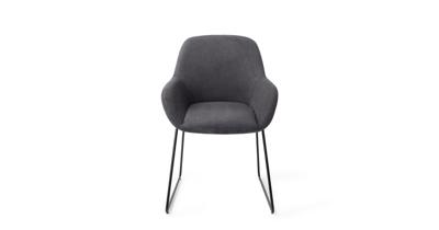 Jesper Home Eetkamerstoel 'Kushi' Slide Black, kleur Black-Out