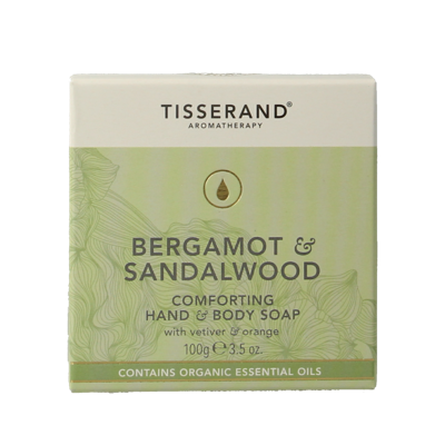Tisserand Zeep bergamot & sandelhout 100 Gram Tisserand Zeep bergamot & sandelhout 100 Gram
