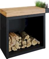 OFYR Butcher Block Storage 90 Black - Teak Wood - thumbnail