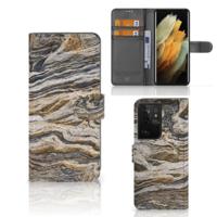 Samsung Galaxy S21 Ultra | Bookcase | Steen | Portemonnee hoesje - thumbnail