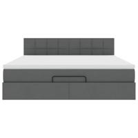 Ottoman bed met matras 180x200cm stof donkergrijs - thumbnail