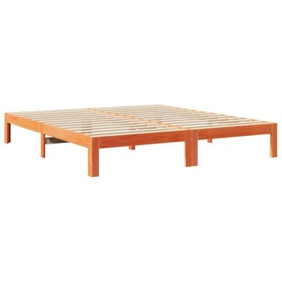 Bedframe zonder matras massief grenenhout wasbruin 180x200 cm Bedframe zonder matras massief grenenhout wasbruin 180x200 cm