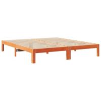 Bedframe zonder matras massief grenenhout wasbruin 180x200 cm - thumbnail