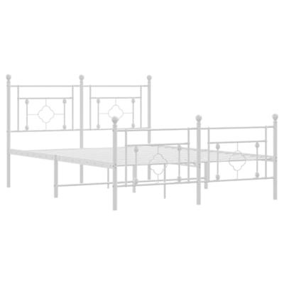 Bedframe met hoofd- en voeteneinde metaal wit 140x200 cm Bedframe met hoofd- en voeteneinde metaal wit 140x200 cm