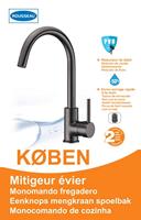 ROUSSEAU Keukenmengkraan Køben - Zonder douche - Geweerloop - thumbnail