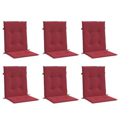 VidaXL Tuinstoelkussens 6 st 100x50x3 cm oxford stof wijnrood