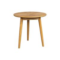 ZILT Ronde Bijzettafel 'Memo' Eikenhout, 50cm, kleur Naturel - thumbnail