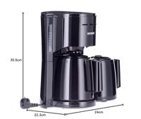 Severin KA 9307 Koffiezetapparaat Zwart Capaciteit koppen: 8 Met thermoskan - thumbnail