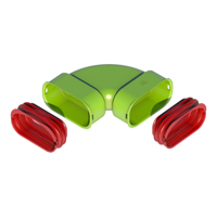 Air Excellent AE35sc Bocht 90° horizontaal set - thumbnail