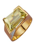 Damesring Diemer Farbstein Geel - thumbnail