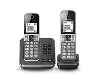 Draadloze telefoon Panasonic KX-TGD322 Wit Zwart Zwart/Gris - thumbnail