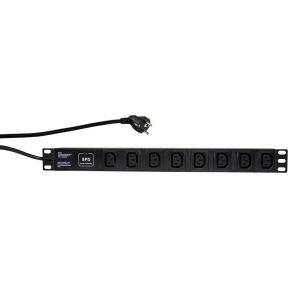 LogiLink PDU8A01 19 inch Stekkerdoos voor patchkast 1 HE Apparaatcontactdoos C13 10A Vast inbouw, Met schakelaar Zwart LogiLink PDU8A01 19 inch Stekkerdoos voor patchkast 1 HE Apparaatcontactdoos C13 10A Vast inbouw, Met schakelaar Zwart