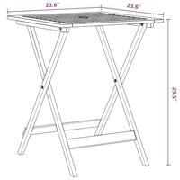 Tuintafel inklapbaar 60x60x75 cm massief acaciahout - thumbnail