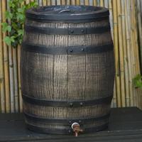 Nature regenton met hout-look 120 l 50,5x66 cm bruin - thumbnail