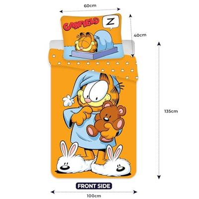 Garfield dekbedovertrek oranje 100 x 135 cm Katoen - thumbnail