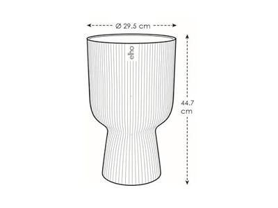Vaso per fiori - Elho - Vibes Fold Coupe - Blu - L 30 x P 29,5 x H 45 cm - Per interni - 100% riciclato